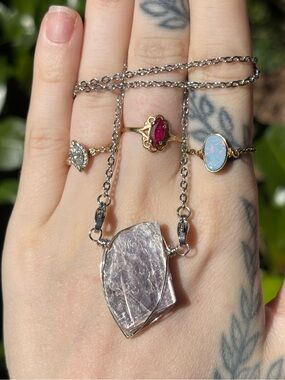 Lepidolite interchangeable necklace